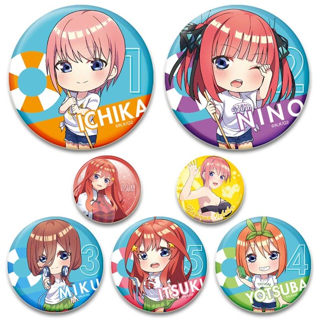 The Quintessential Quintuplets Anime Brooches for Packback 5-toubun No  Hanayome Badge Ichika Nino Miku Yotsuba